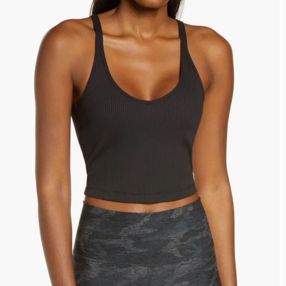 NEW Vuori Rib Crop Tank - Black